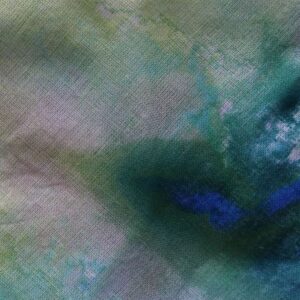 Kolorierung "Türkis, Lavendel & Maigrün", 100% Baumwolle (Batist), 90 x 90 cm - Detailansicht