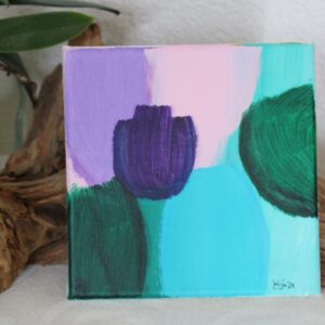 Blau & Violett II, Acryl auf Leinwand, 10 x 10 cm