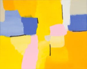 Komposition in Gelb I, Acryl auf Leinwand, 80 x 100 cm
