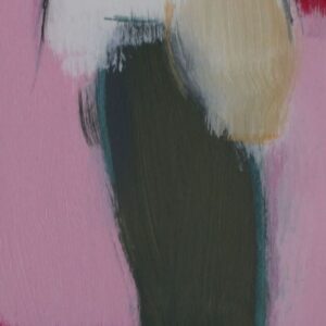Pink, Rosa & Grau I, Acryl auf Passepartoutkarton, 25 x 25 cm