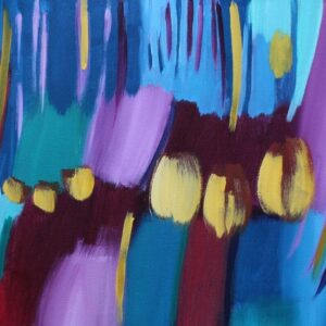 Drei gelbe Tulpen, Acryl auf Leinwand, 50 x 70 cm