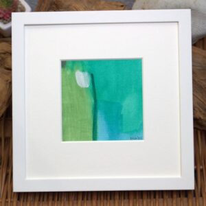 Flora in Grün, Aquarell auf Papier, 20 x 20 cm