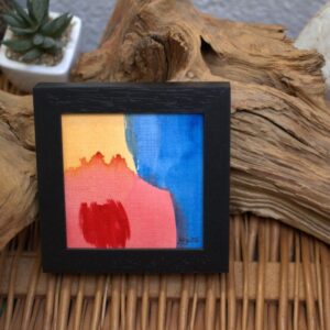 Kleines Bunt I, Aquarell auf Papier, 10 x 10 cm