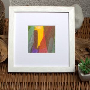 Spiel der Farbe - Bunt, Acryl auf Papier, 20 x 20 cm